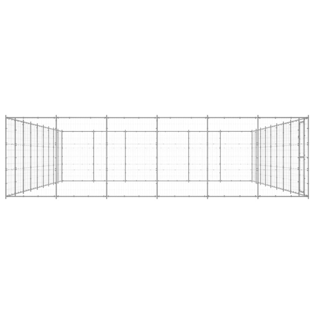 Koiran Ulkohäkki Galvanoitu Teräs 65,34 M²