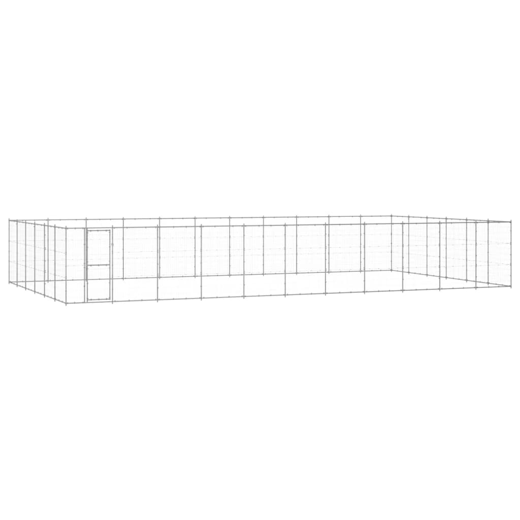 Koiran Ulkohäkki Galvanoitu Teräs 65,34 M²