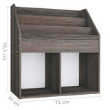 Lasten Lehtiteline Sonoma-Tammi 71X30X78,5 Cm Tekninen Puu