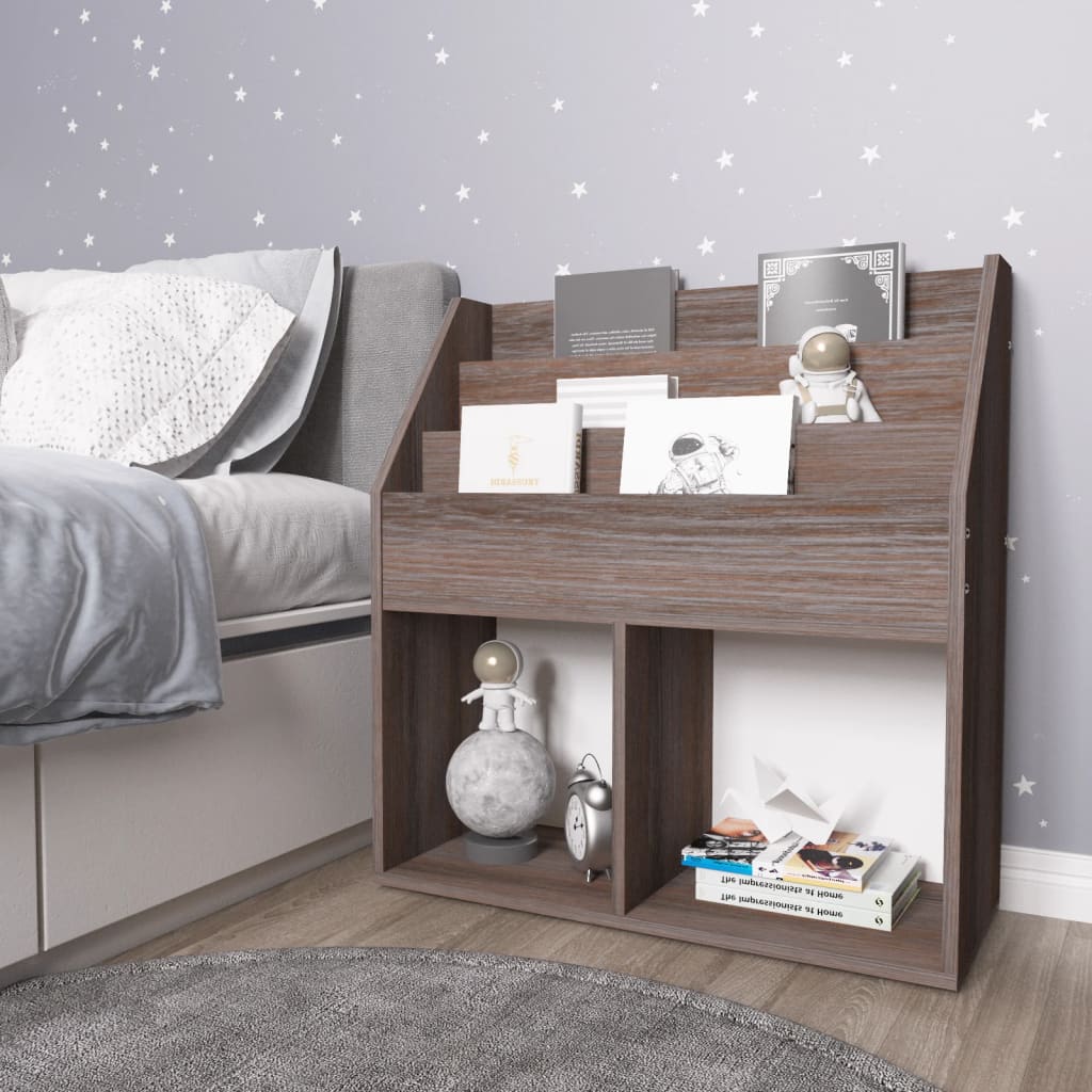 Lasten Lehtiteline Sonoma-Tammi 71X30X78,5 Cm Tekninen Puu