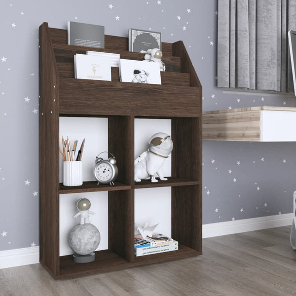 Lasten Lehtiteline Sonoma-Tammi 71X30X114 Cm Tekninen Puu