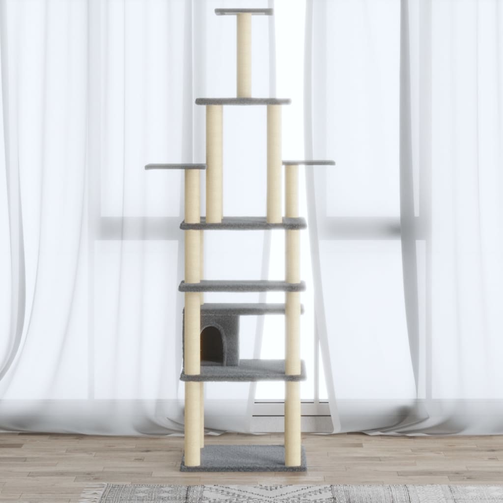 Kissan Kiipeilypuu Sisal- Raapimispylväillä 183Cm