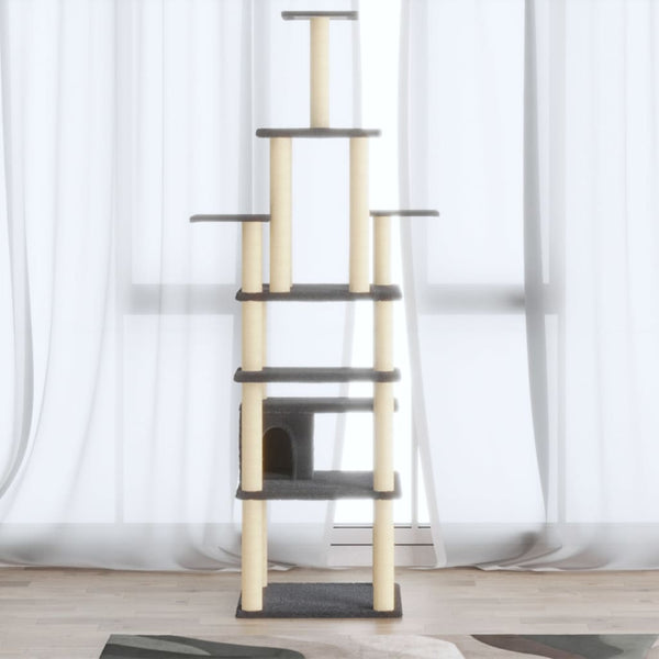 Kissan Kiipeilypuu Sisal- Raapimispylväillä 183Cm