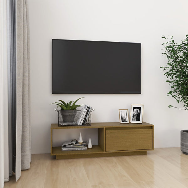 Tv-Taso 110X30X33,5 Cm Täysi Mänty