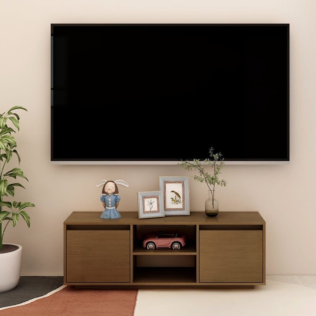 Tv-Taso 110X30X40 Cm Täysi Mänty
