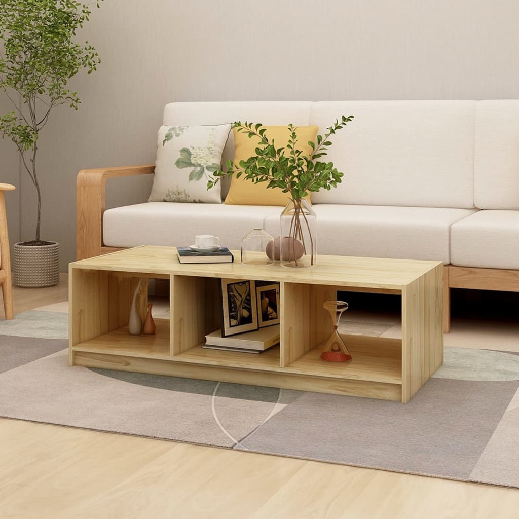 Sohvapöytä 110X50X34 Cm Täysi Mänty
