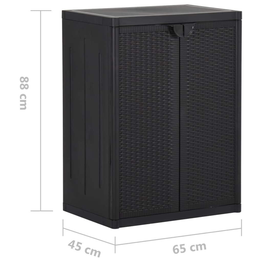 Puutarhan Varastokaappi 65X45X88 Cm Pp Rottinki