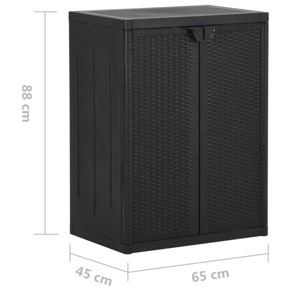 Puutarhan Varastokaappi 65X45X88 Cm Pp Rottinki