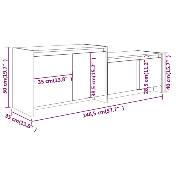 Tv-Taso 146,5X35X50 Cm Tekninen Puu