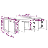 Tv-Taso 120X30X40,5 Cm Tekninen Puu