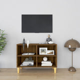 Tv-Taso Täyspuiset Jalat 69,5X30X50 Cm