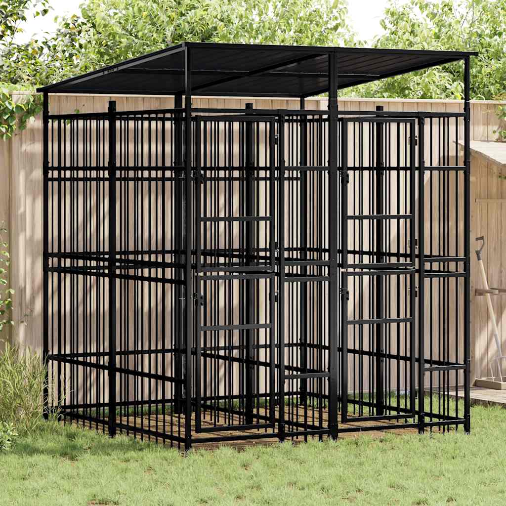 Koiran Ulkohäkki Teräs 16,59 M²