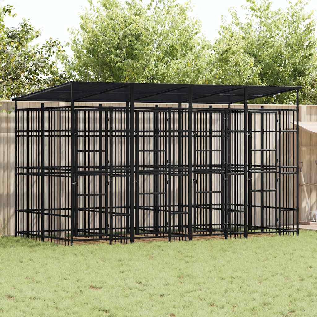 Koiran Ulkohäkki Teräs 16,59 M²