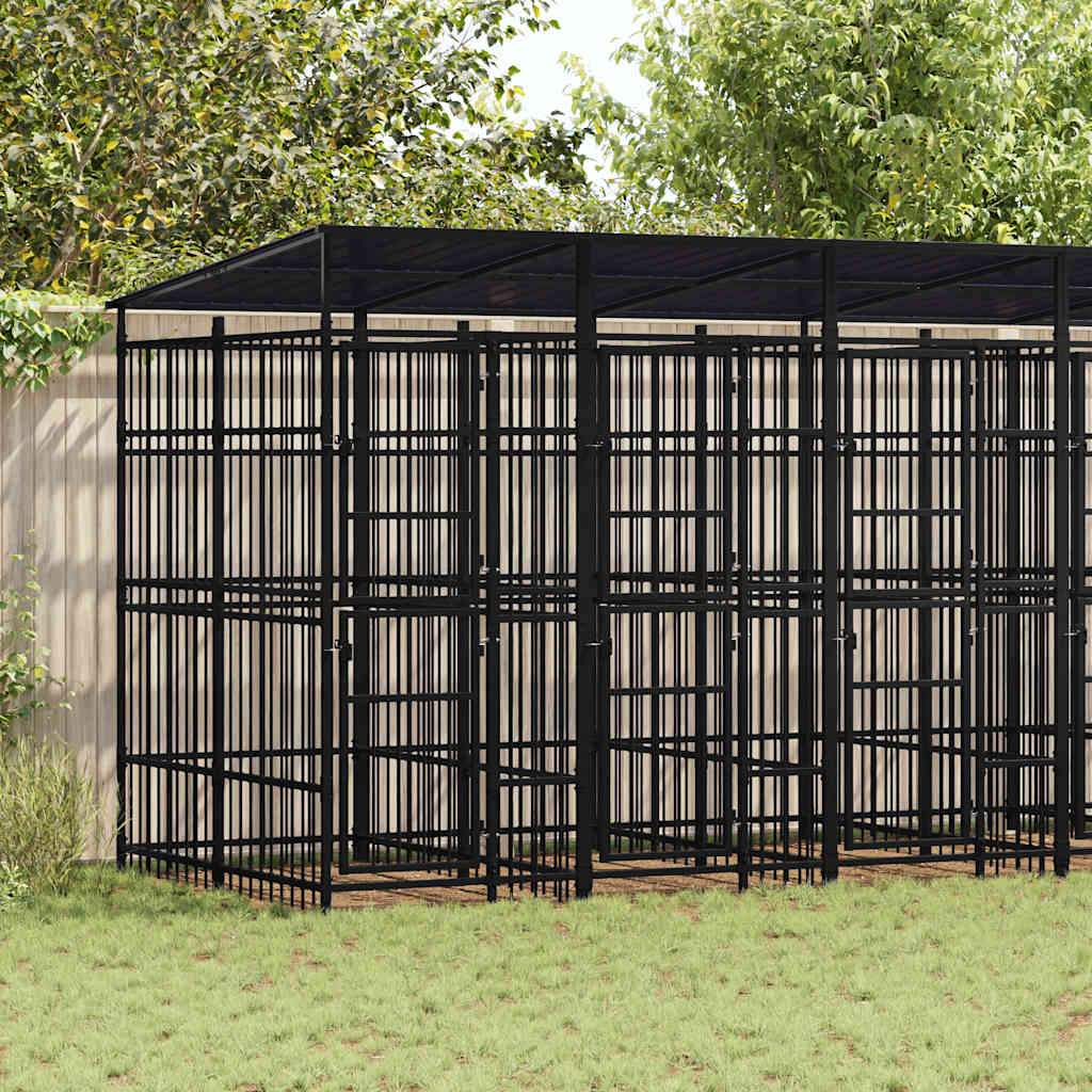 Koiran Ulkohäkki Teräs 16,59 M²
