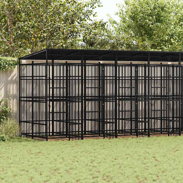 Koiran Ulkohäkki Teräs 16,59 M²