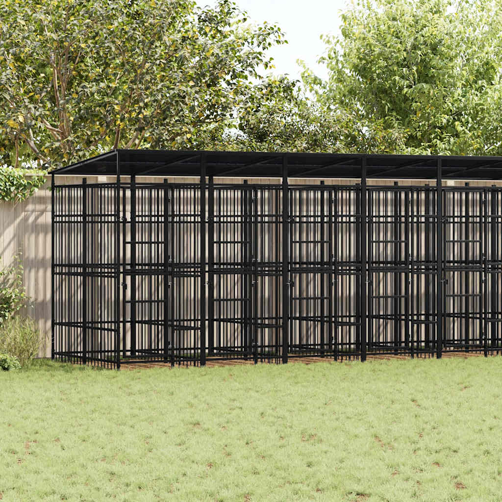 Koiran Ulkohäkki Teräs 16,59 M²