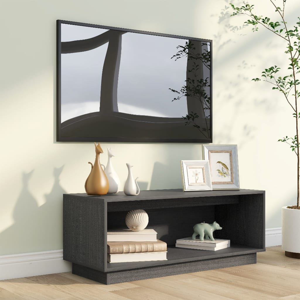 Tv-Taso 90X35X35 Cm Täysi Mänty