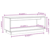 Tv-Taso 90X35X35 Cm Täysi Mänty