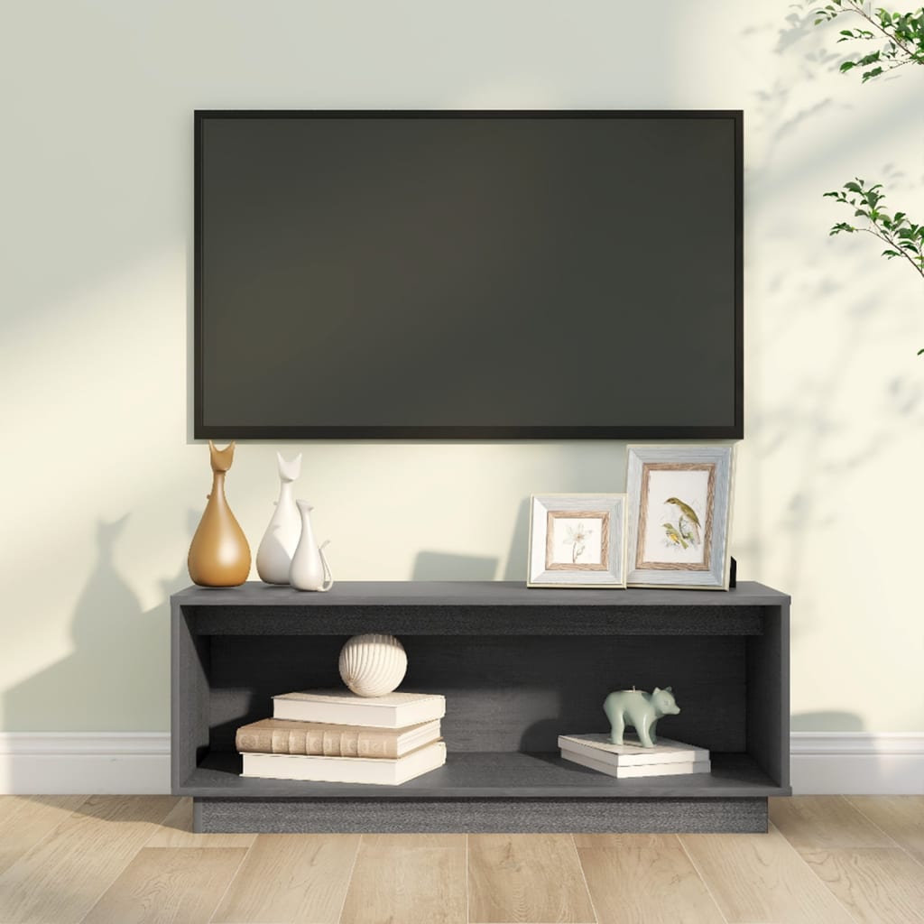 Tv-Taso 90X35X35 Cm Täysi Mänty