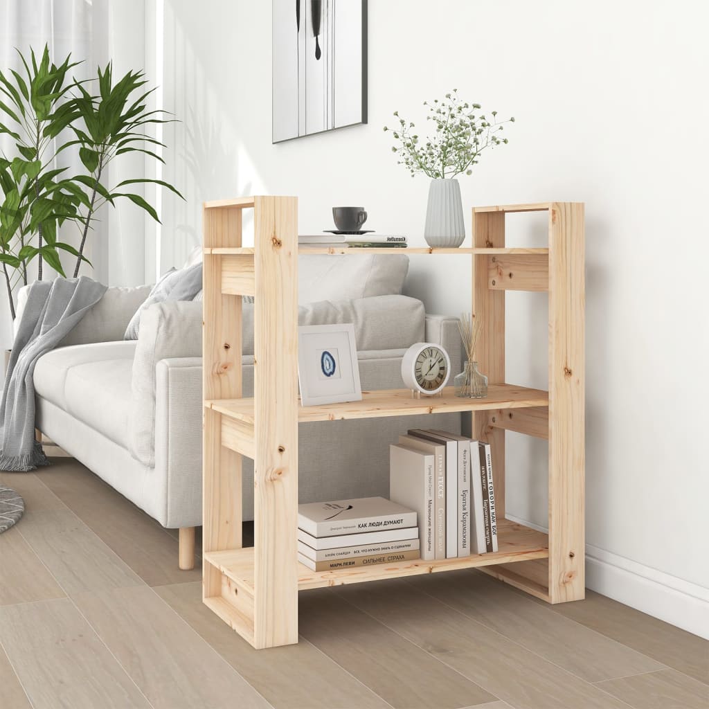 Kirjahylly/Tilanjakaja 80X35X56,5 Cm Täysi Mänty