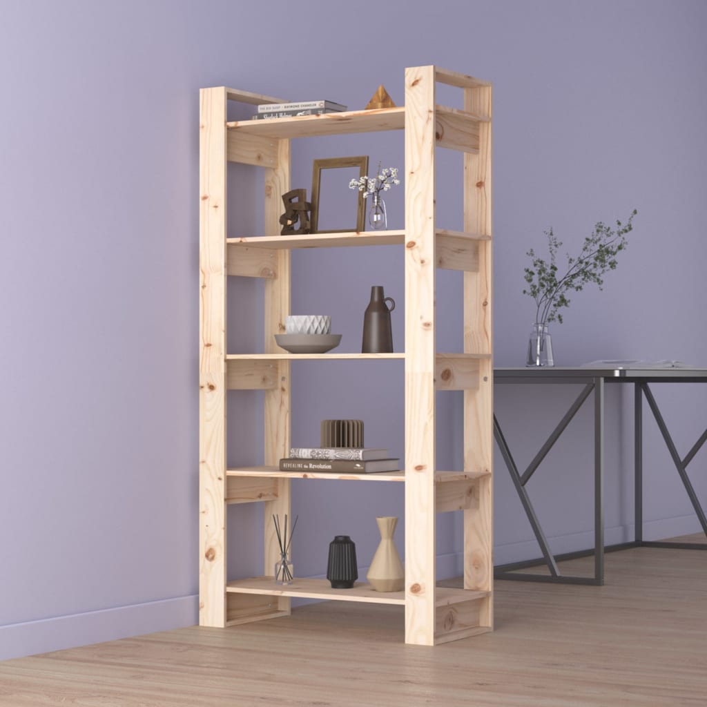 Kirjahylly/Tilanjakaja 80X35X56,5 Cm Täysi Mänty