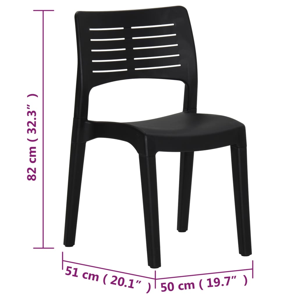 Puutarhatuolit 2 Kpl Polypropeeni