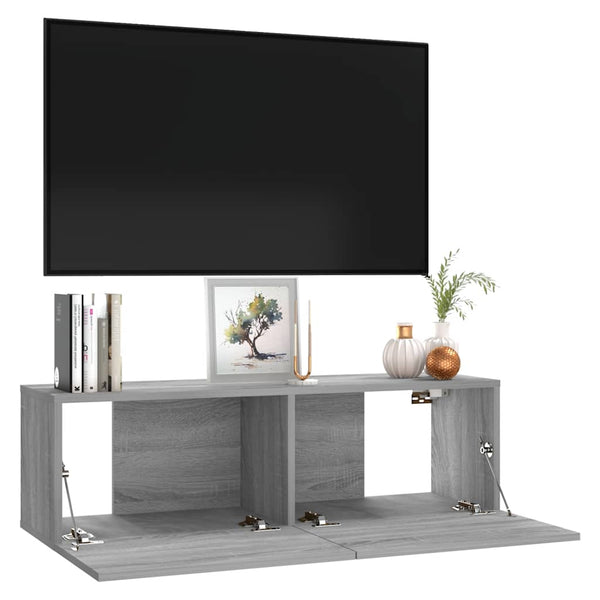 Tv-Seinäkaappi 100X30X30 Cm Tekninen Puu