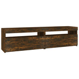 Tv-Kaappi Led-Valoilla Käsityöläinen Tammi 75X35X40 Cm