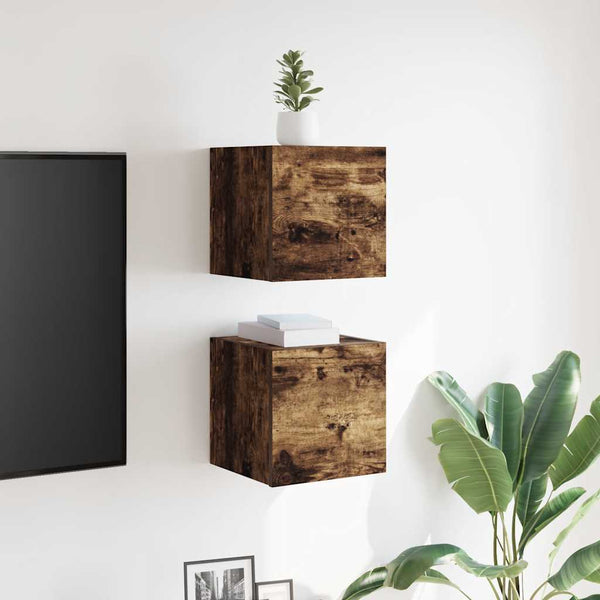 Seinäkiinnitettävät Tv-Kaapit 2 Kpl 30,5X30X30 Cm