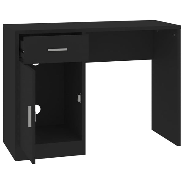 Työpöytä Laatikolla Ja Kaapilla 100X40X73 Cm Tekninen Puu