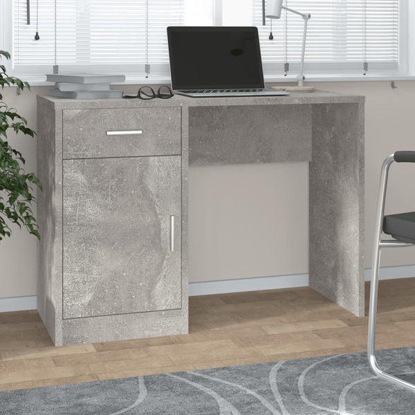 Työpöytä Laatikolla Ja Kaapilla 100X40X73 Cm Tekninen Puu