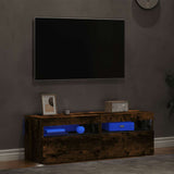 Tv-Kaappi Led-Valoilla Käsityöläinen Tammi 75X35X40 Cm