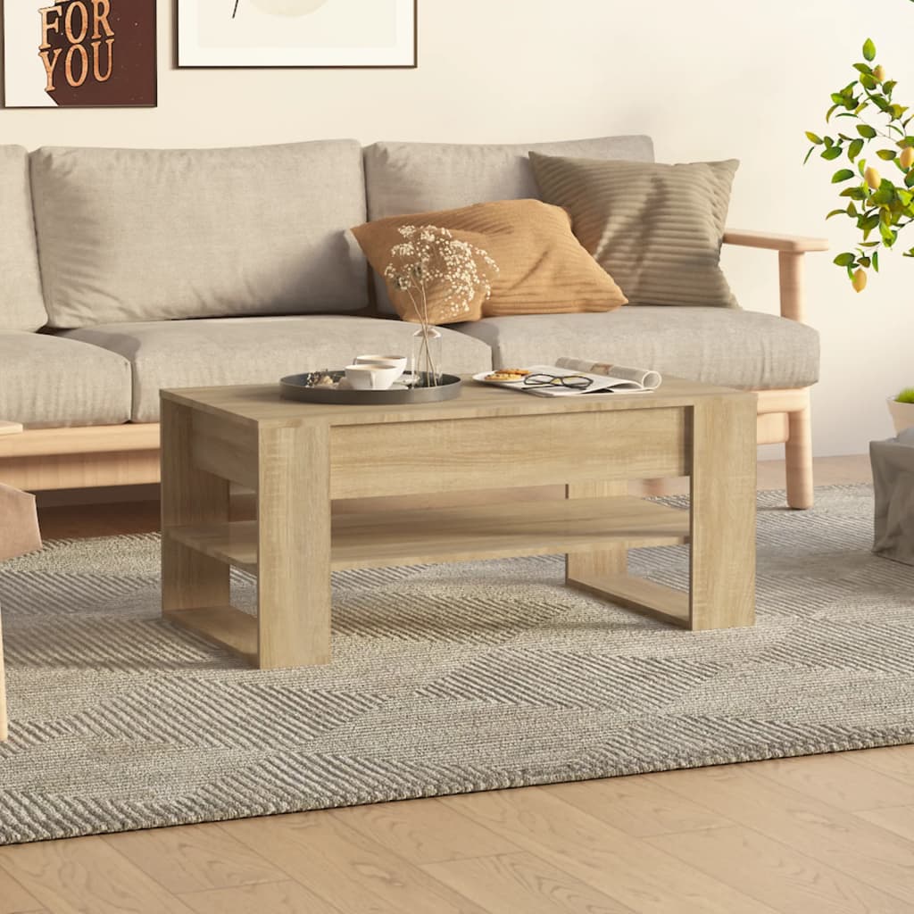 Sohvapöytä Sonoma-Tammi 102X55X45 Cm Tekninen Puu