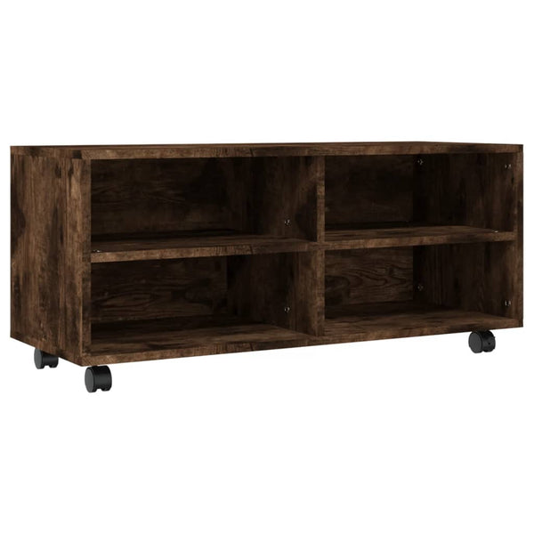 Tv-Taso Rullapyörillä 90X35X35 Cm Tekninen Puu