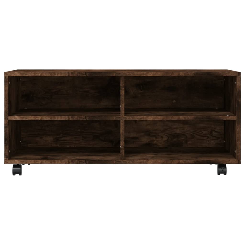 Tv-Taso Rullapyörillä 90X35X35 Cm Tekninen Puu
