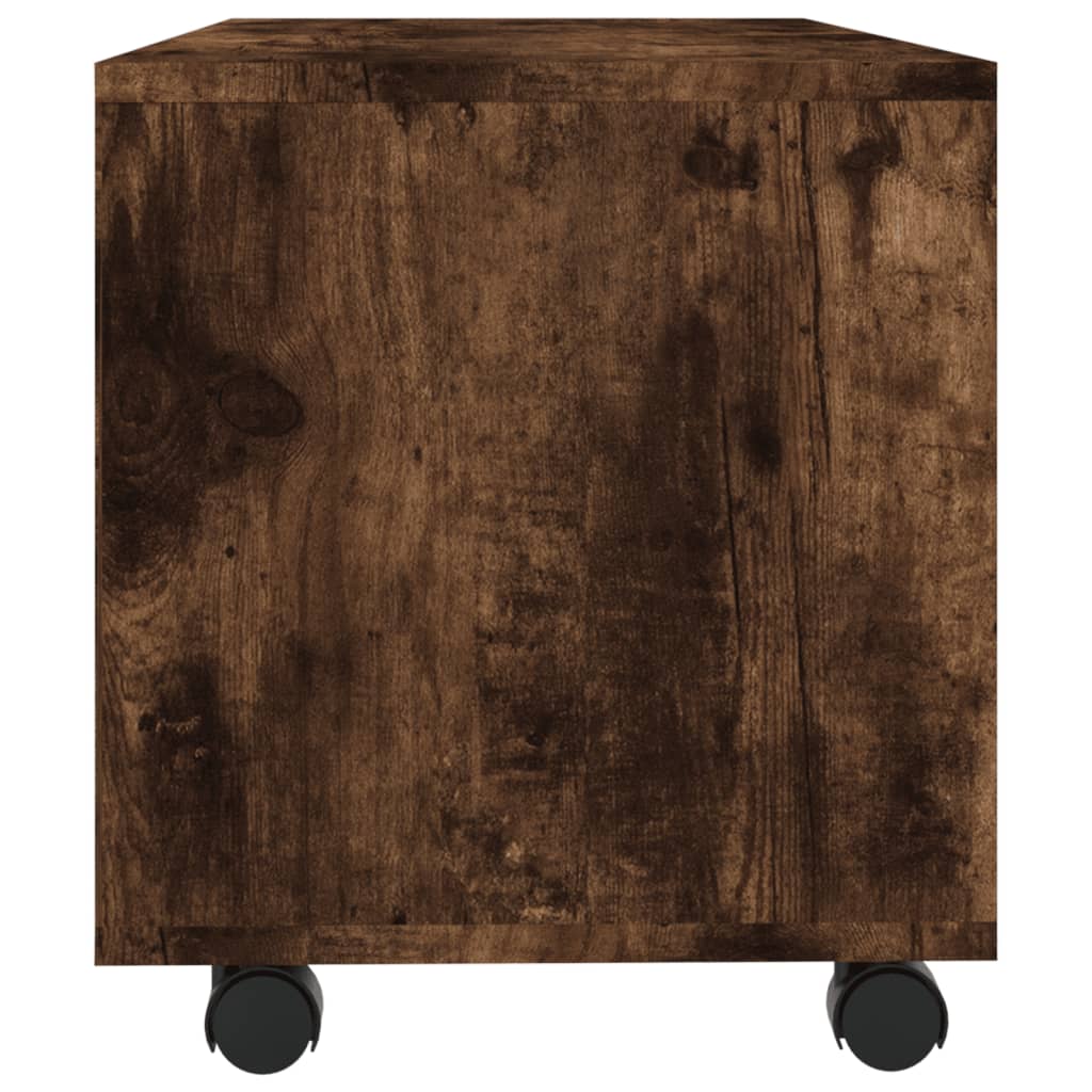 Tv-Taso Rullapyörillä 90X35X35 Cm Tekninen Puu