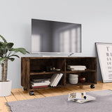 Tv-Taso Rullapyörillä 90X35X35 Cm Tekninen Puu