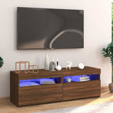 Tv-Kaappi Led-Valoilla Käsityöläinen Tammi 75X35X40 Cm