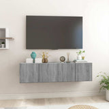 Tv-Tasosetti 2 Pcs Harmaa Tekninen Puu