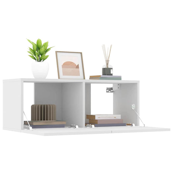 Tv-Seinäkaapit 2 Kpl 80X30X30 Cm Tekninen Puu