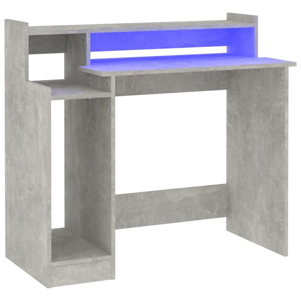 Työpöytä Led-Valoilla 97X45X90 Cm Tekninen Puu