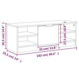 Tv-Taso 102X35,5X36,5 Cm Tekninen Puu