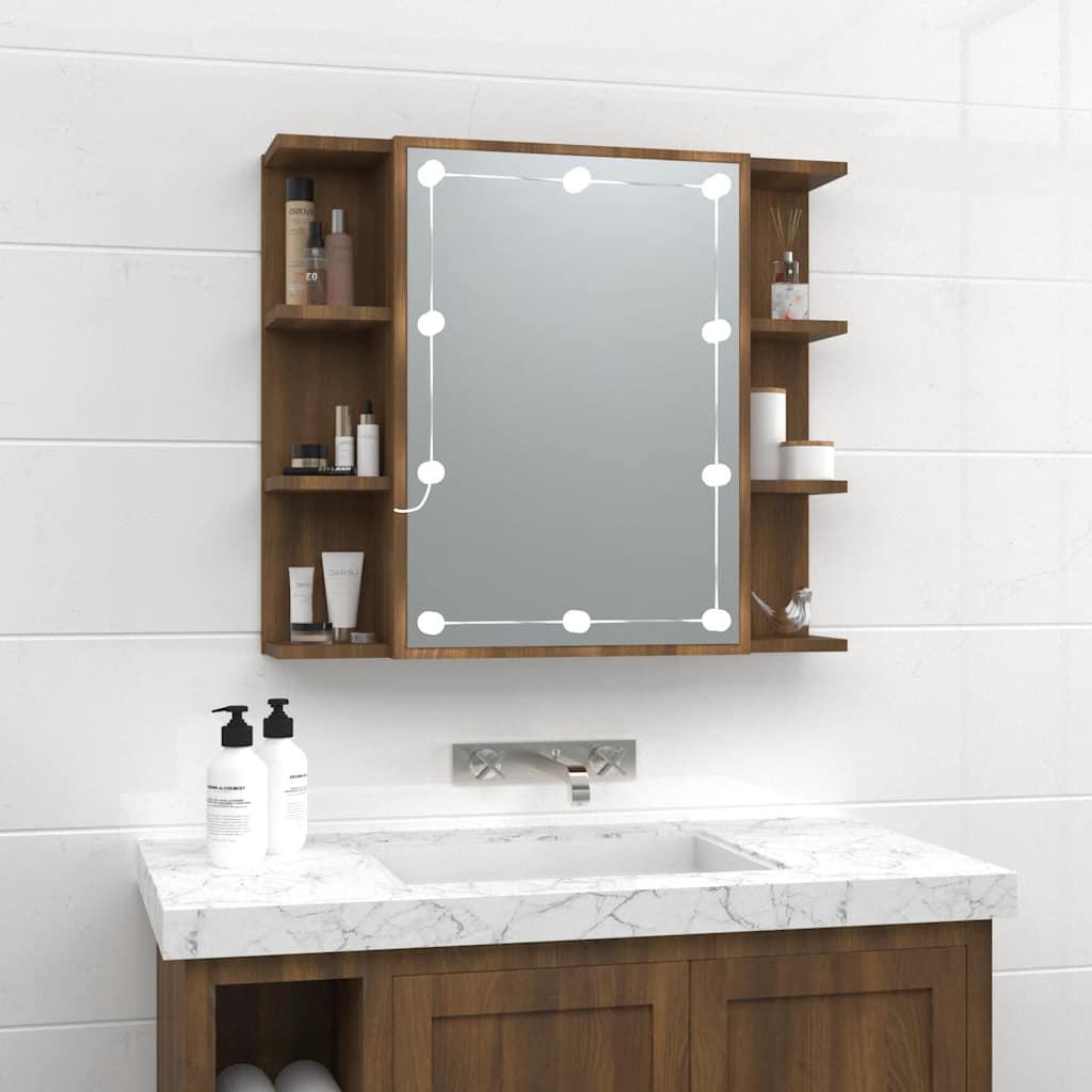 Peilikaappi Ledillä Artisan Oak 70X16,5X60 Cm