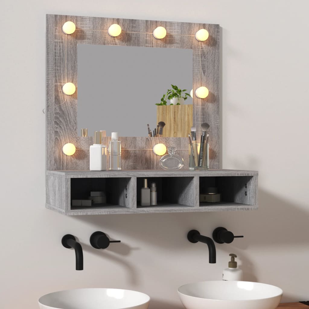 Peilikaappi Led-Valoilla 60X31,5X62 Cm