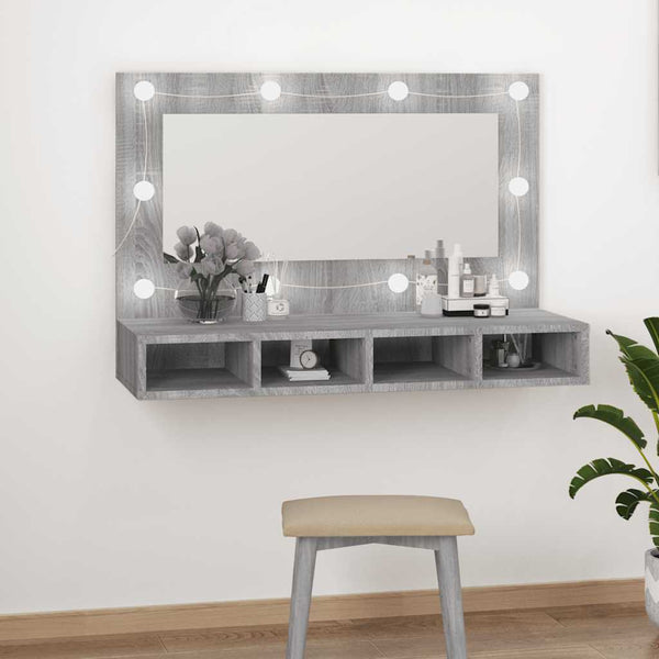 Peilikaappi Led-Valoilla 90X31,5X62 Cm
