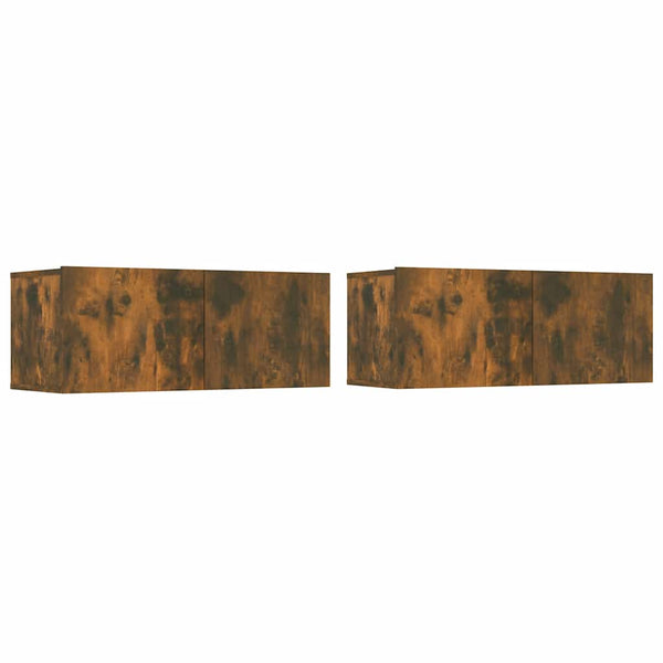 Tv-Seinäkaappi 2 Kpl 80X30X30 Cm Tekninen Puu