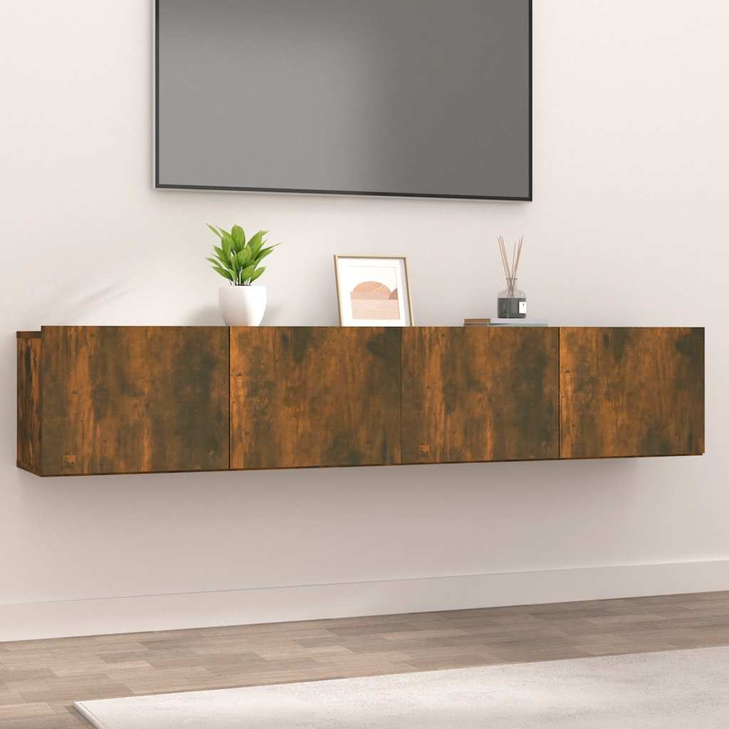 Tv-Seinäkaappi 2 Kpl 80X30X30 Cm Tekninen Puu