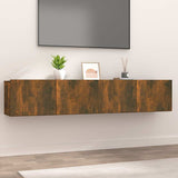 Tv-Seinäkaappi 2 Kpl 80X30X30 Cm Tekninen Puu