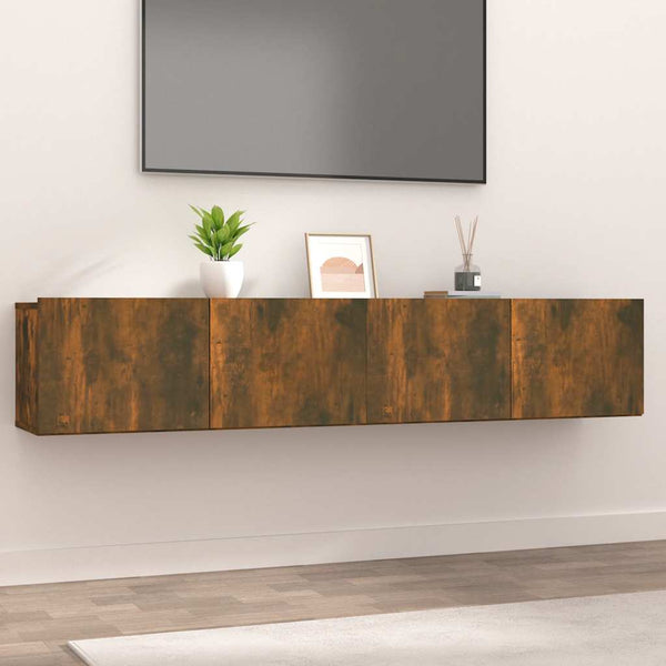 Tv-Seinäkaappi 2 Kpl 80X30X30 Cm Tekninen Puu