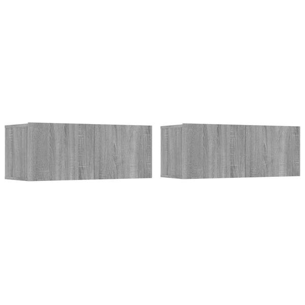 Tv-Seinäkaapit 2 Kpl 80X30X30 Cm Tekninen Puu